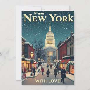 Vintage aus New York mit Liebe Frohe Weihnachten