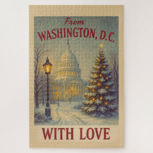 Vintage aus Washington, DC mit Liebe Weihnachten