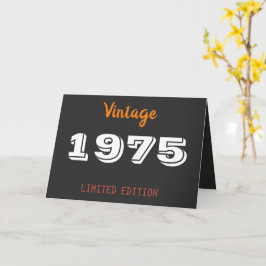 Vintage Ausgabe 1975 Limited Edition 50. Geburtsta Karte