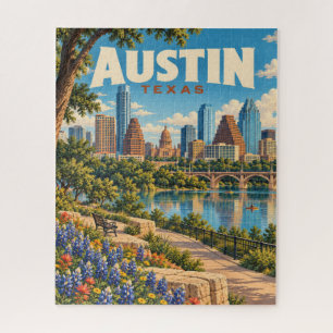 Vintage-Austin-Texas-Skyline-Reiseposter