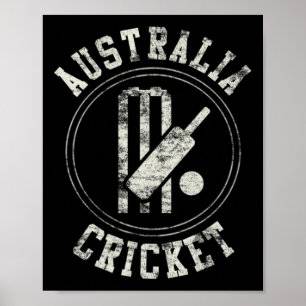 Vintage Australien Cricket-Logo Poster