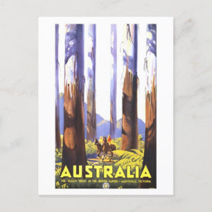 Vintage Australien Reiseplakat Postkarte