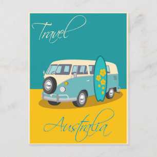 Vintage Australien Reiseplakat Postkarte