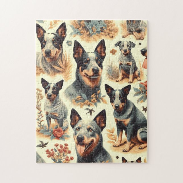 Vintage australische Rinder nahtlos (Vertikal)