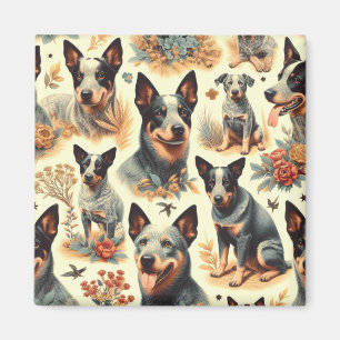 Vintage australische Rinder nahtlos Magnet