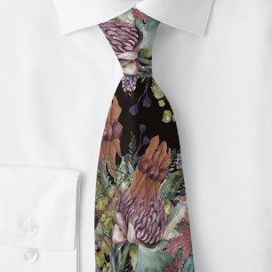 Vintage australische Wildblumen Krawatte