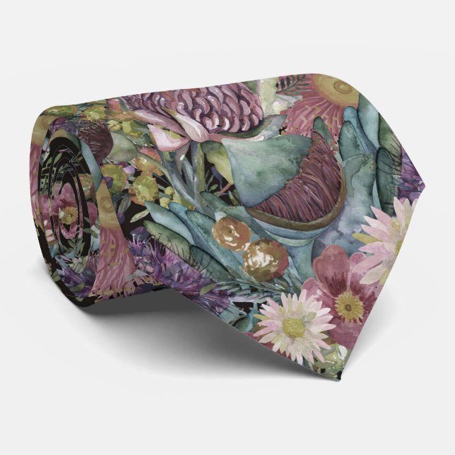 Vintage australische Wildblumen Krawatte (Gerollt)