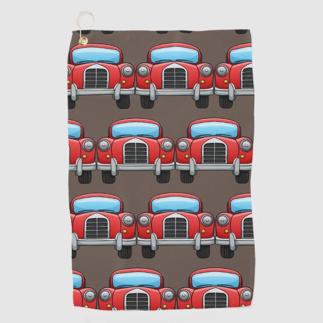 Vintage Auto auf Golf Handtuch (Vorderseite)