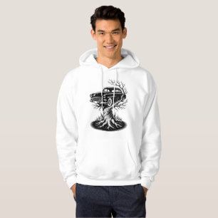 Vintage-Auto-Baum-Tattoo-Flash-Design Hoodie