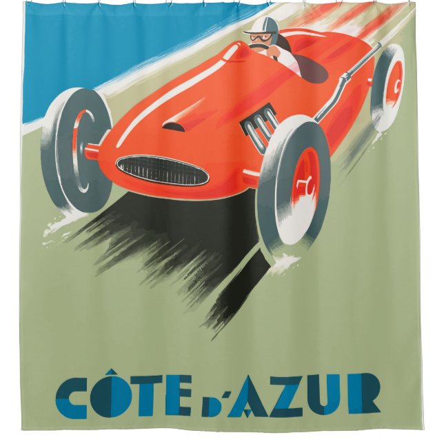 Vintage Auto. Duschvorhang (Vorderseite)