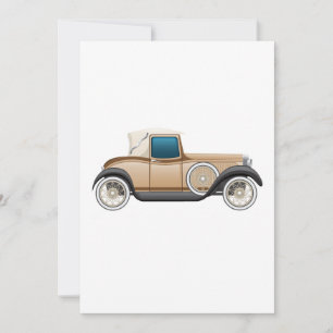 Vintage Auto Einladung