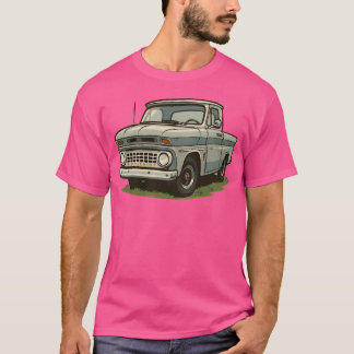 Vintage-Auto hörender Retro-Junge Familie T-Shirt