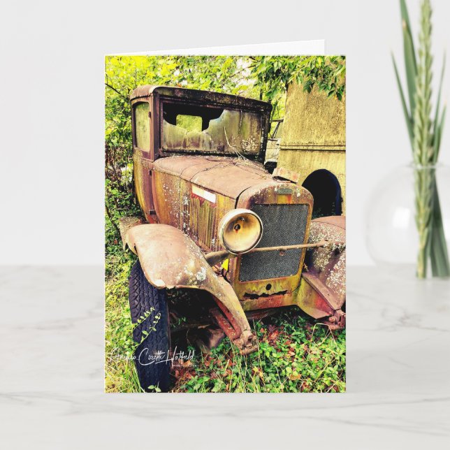 Vintage Auto  Karte (Vorderseite)