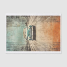 Vintage Auto LKW Decoupage Tissue
