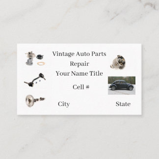 Vintage Auto Parts and Repair Business Card Visitenkarte