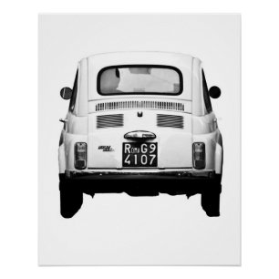 Vintage Auto Perfektes Poster Fiat 500 Rom