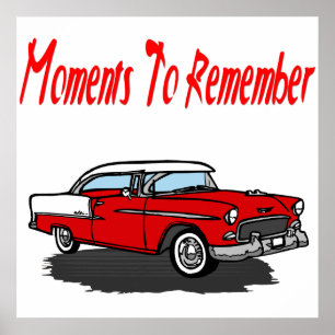 Vintage Auto-Plakat 1955 Retro Chevy Auto Poster