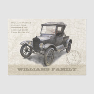 Vintage Auto Schwarz Klassiker 1920er Seidenpapier
