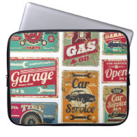 Vintage-Auto-Service und Tankstelle Vintages Metal