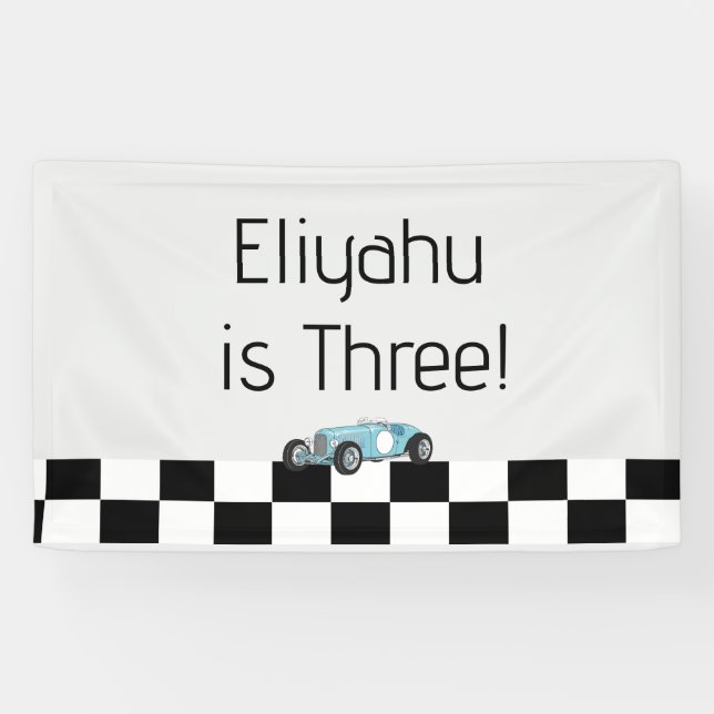 Vintage-Auto Upsherin  Banner (Horizontal)