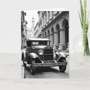 Vintage-Auto-Vatertag-Grußkarte Karte