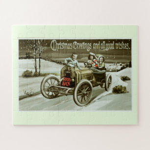 Vintage-Auto zu Weihnachten