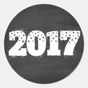 Vintage autocollant de Noël 2017 sur tableau à cra