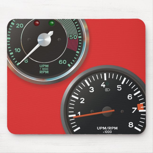 Vintage Autoinstrumente/klassische Automessgeräte Mousepad (Vorne)
