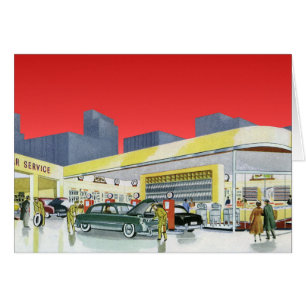 Vintage-Automexer Vollständiger Autodienst Garage
