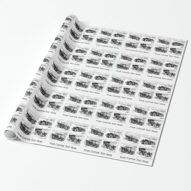 Vintage-Autos, Sonderverpackungspapier Geschenkpapier (Ungerollt)