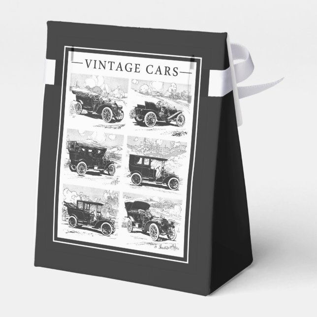 Vintage-Autos Zollgutscheine Geschenkschachtel (Rückseite)