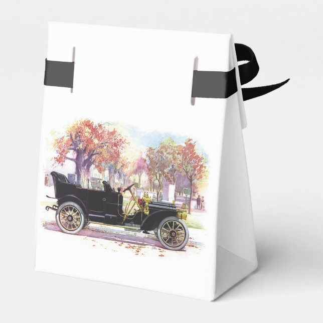 Vintage-Autos Zollgutscheine Geschenkschachtel (Rückseite)