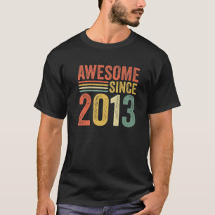 Vintage Awesome seit 2013 9. Geburtstag Retro Männ T-Shirt