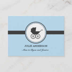 Vintage Baby Carriage Calling Card Telefonnummerkarte