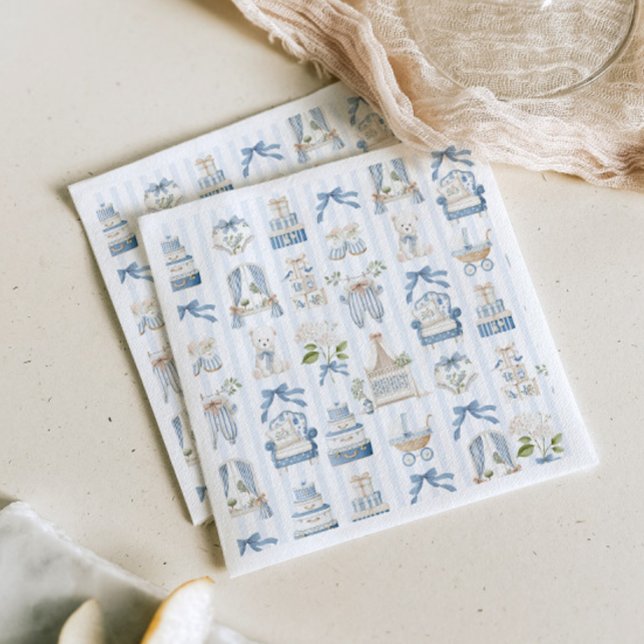 Vintage Baby Carriage French nursery Baby Shower Serviette (Von Creator hochgeladen)