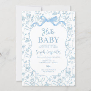 Vintage-Baby-Party Junge Einladung