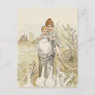 Vintage-Baby Postkarte