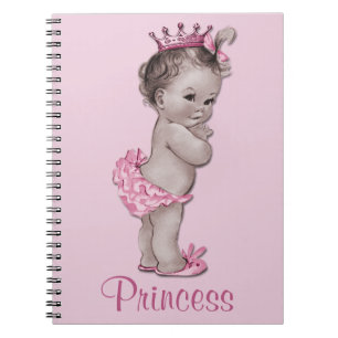 Vintage Baby-Prinzessin Pink Personalized Notizblock