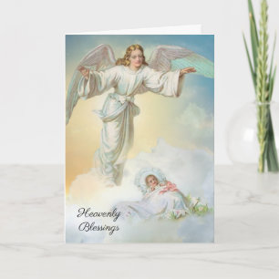 Vintage-Baby, religiöse Schrift, Schutzengel Karte