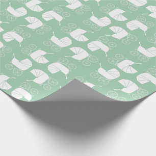 Vintage Babydusche Niedlich Pink Girl Geschenkpapier