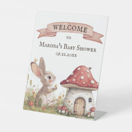Vintage Babydusche Willkommen Sockelschild