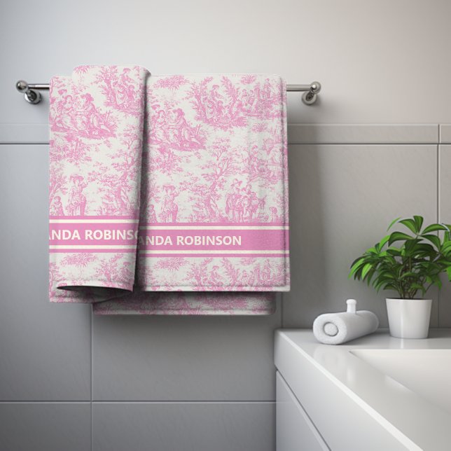 Vintage Babypinke Badhandtuch Set (Von Creator hochgeladen)