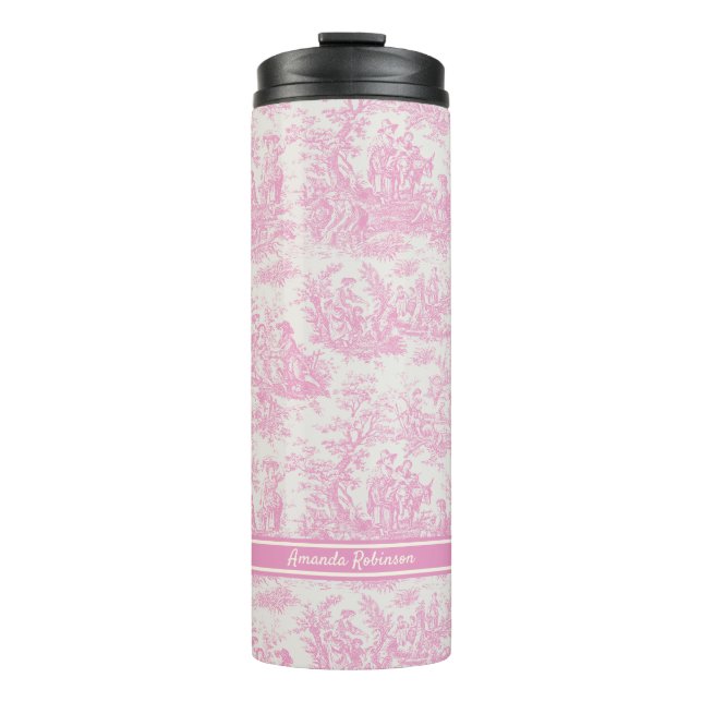 Vintage Babypinke Thermosbecher (Vorderseite)
