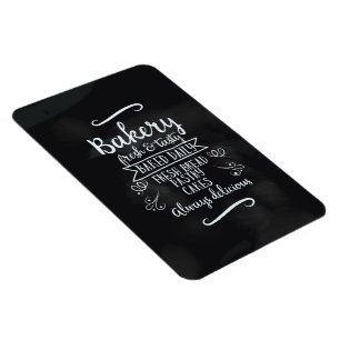 Vintage Bäckerei Brotkartentafel Magnet