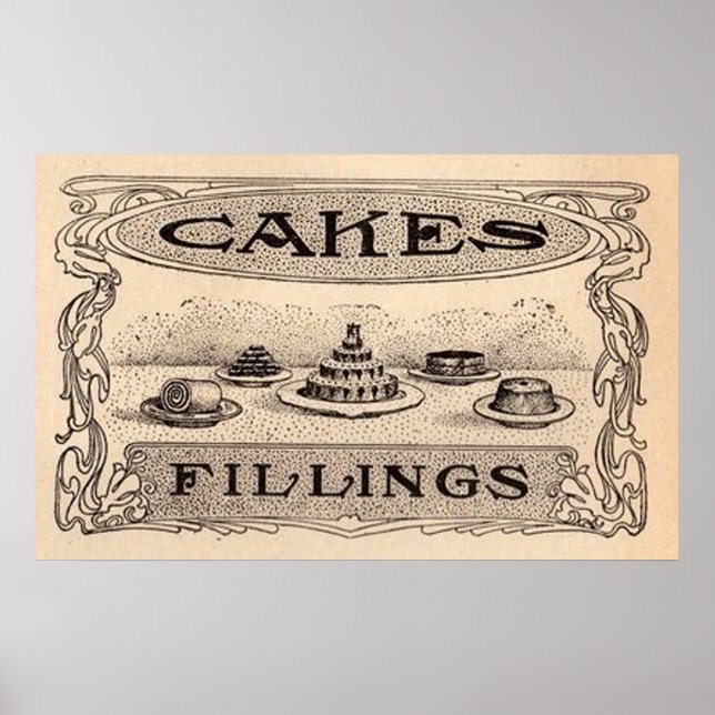 Vintage Bäckerei Poster (Vorne)