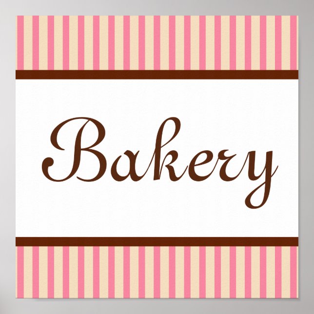 Vintage Bäckerei Zeichenkunst Poster (Vorne)