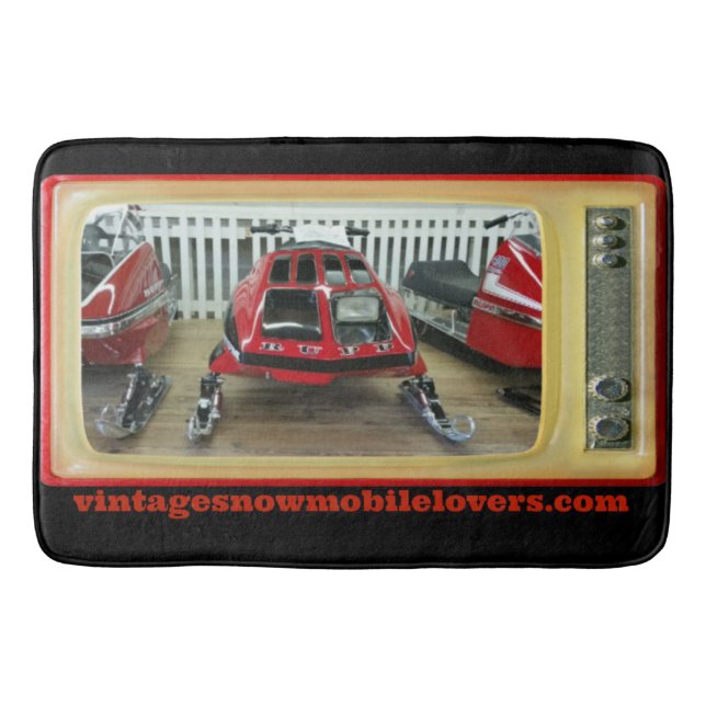 Vintage Bad-Matte der Snowmobile-Liebhaber-RUPP Badematte (Vorderseite)
