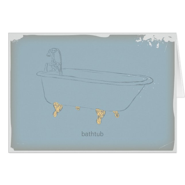 Vintage Badewanne (Vorderseite (Horizontal))