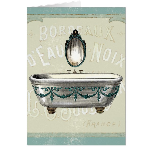 Vintage Badewanne mit Spiegel (Vorne)