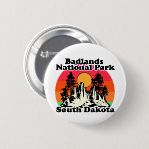 Vintage Badlands-Nationalpark Button